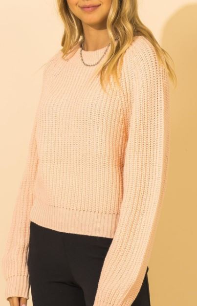 SO SWEET BALLOON SLEEVE KNITTED SWEATER