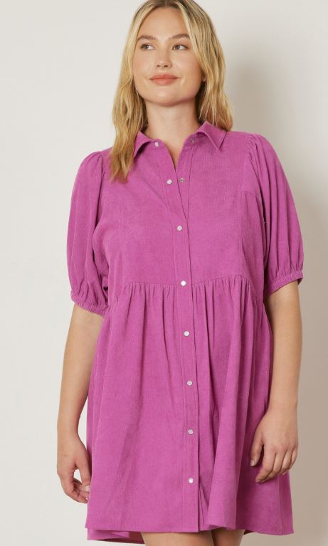 SHELIA BUTTON DRESS