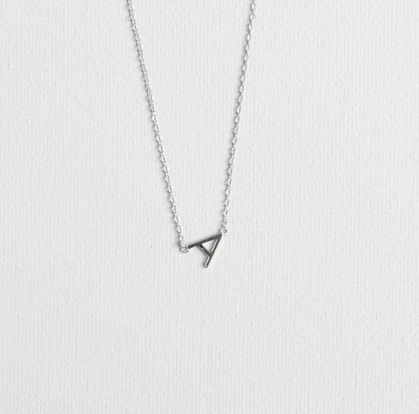 SILVER LUXE INITIAL NECKLACE