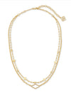 ABBIE MULTI STRAND GOLD NECKLACE