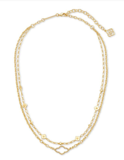 ABBIE MULTI STRAND GOLD NECKLACE