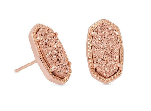 ELLIE ROSE GOLD DRUSY EARRINGS