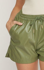 FOXXY FAUX LEATHER SHORTS