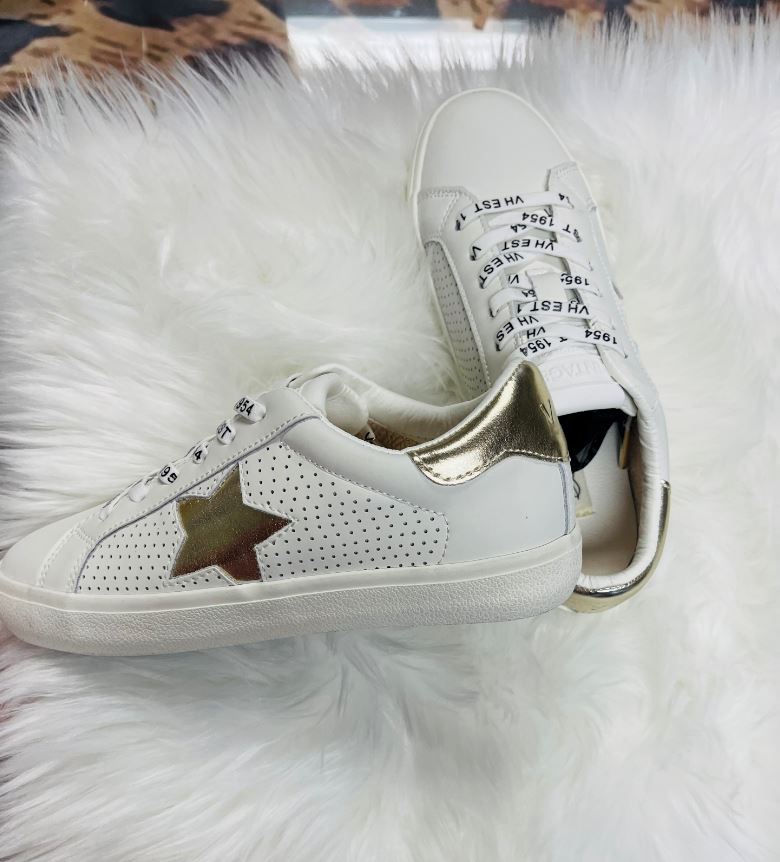 GOLD/WHITE GADOL SNEAKERS