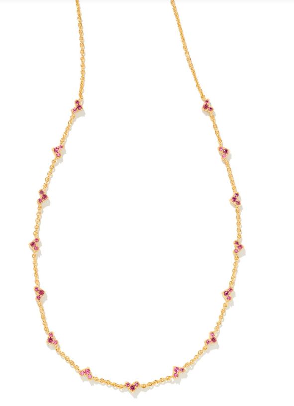 HAVEN GOLD PINK CRYSTAL NECKLACE