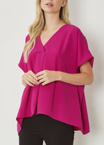 LUCY MAGENTA DRESS TOP