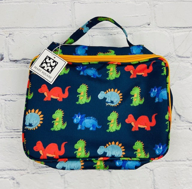 NAVY DINOSAUR MARY SQUARE LUNCH BOX