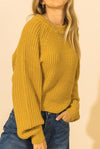 SO SWEET BALLOON SLEEVE KNITTED SWEATER